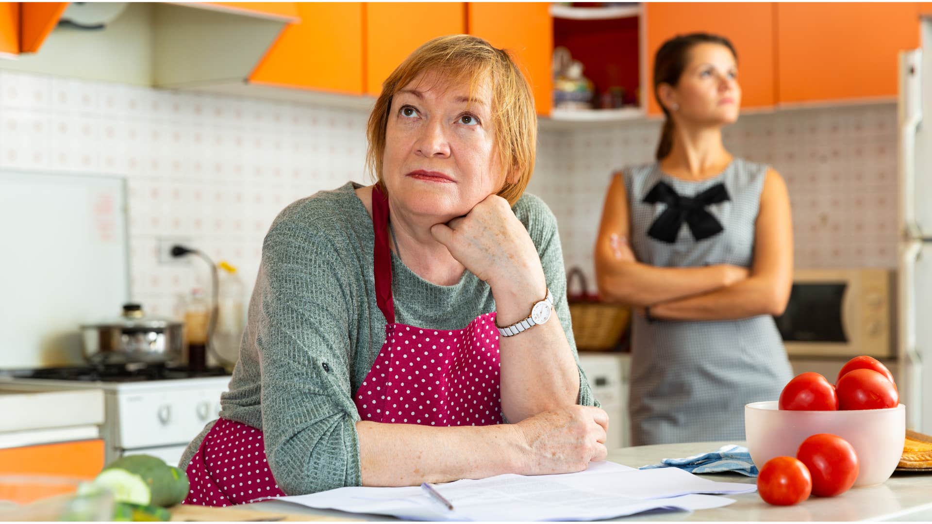 woman who can't relax around her mother because she is judgmental