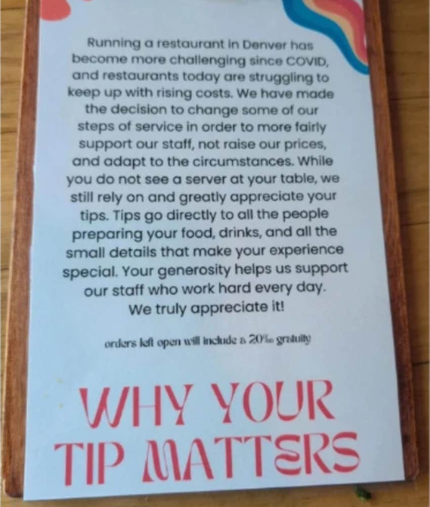 People Are Furious At A Restaurant That Did Away With Servers But Still Asks For Tips Reddit
