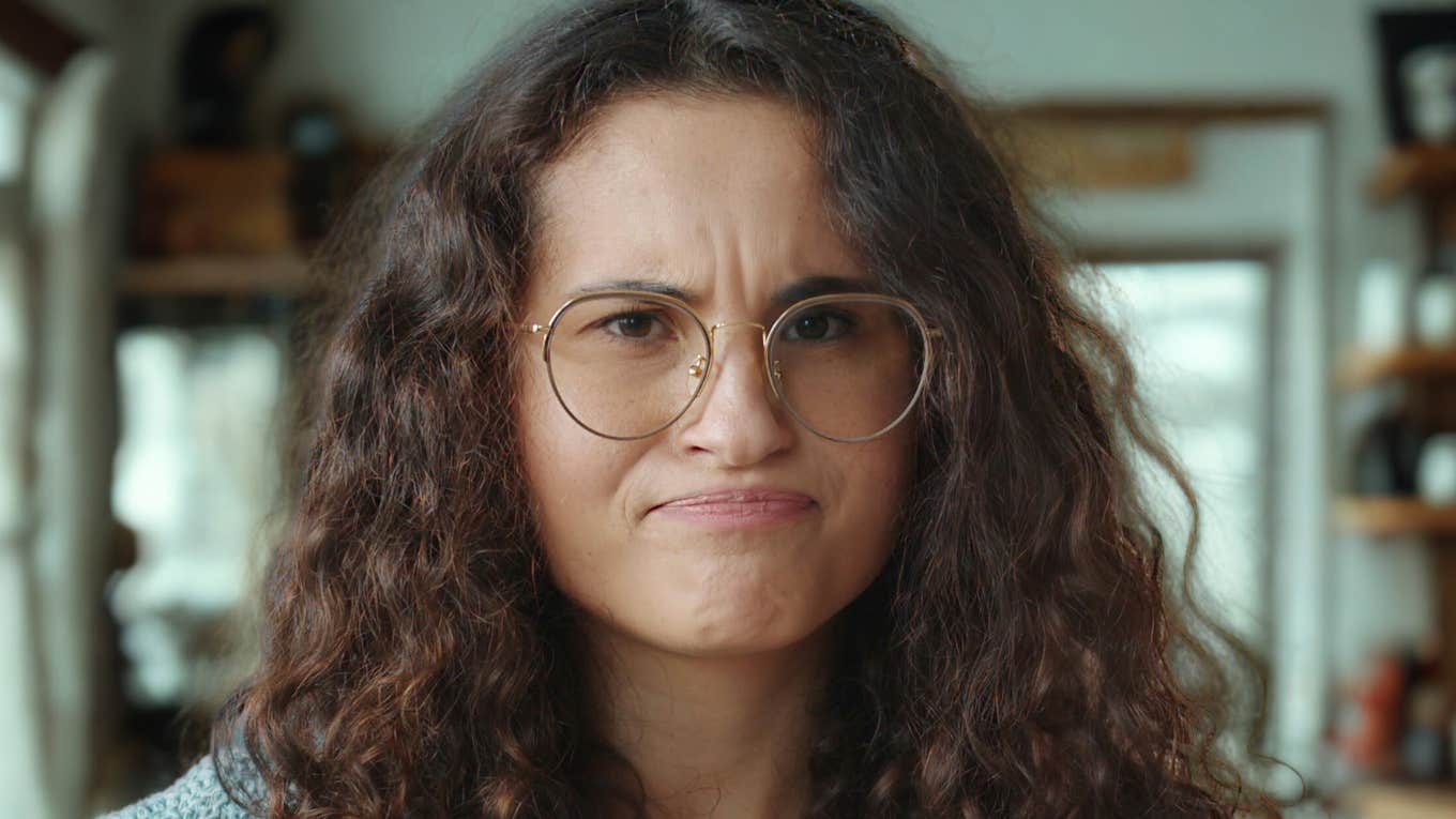 Person makes themselves less attractive.