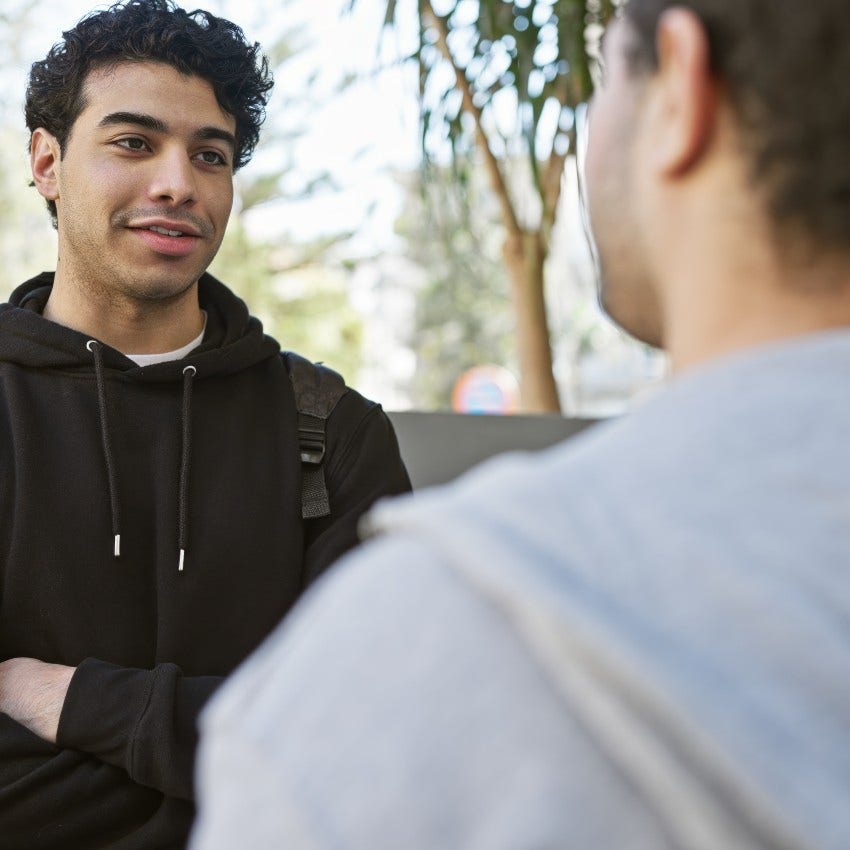 man using one little line that always gets him a yes