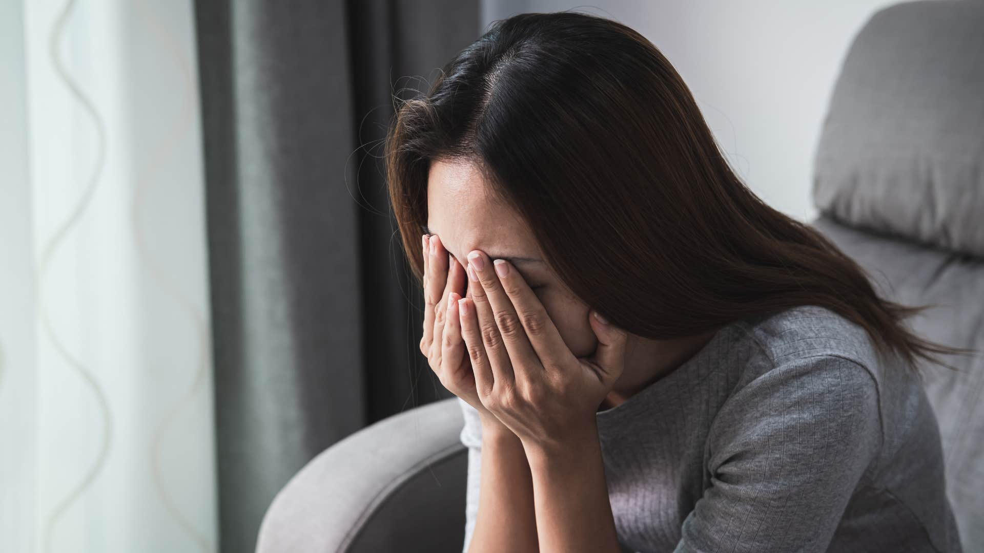 emotional woman crying