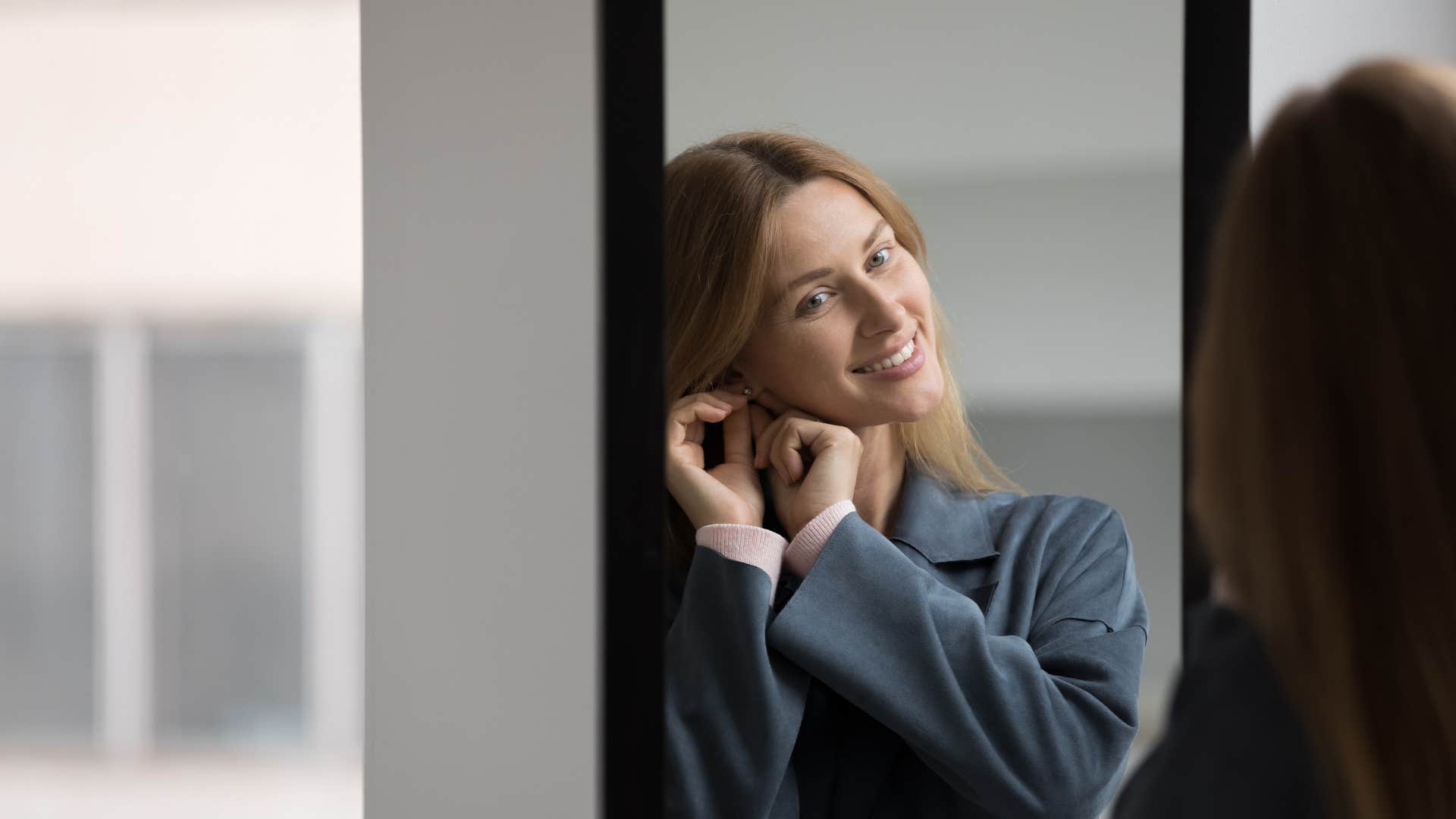 woman worried about her appearance