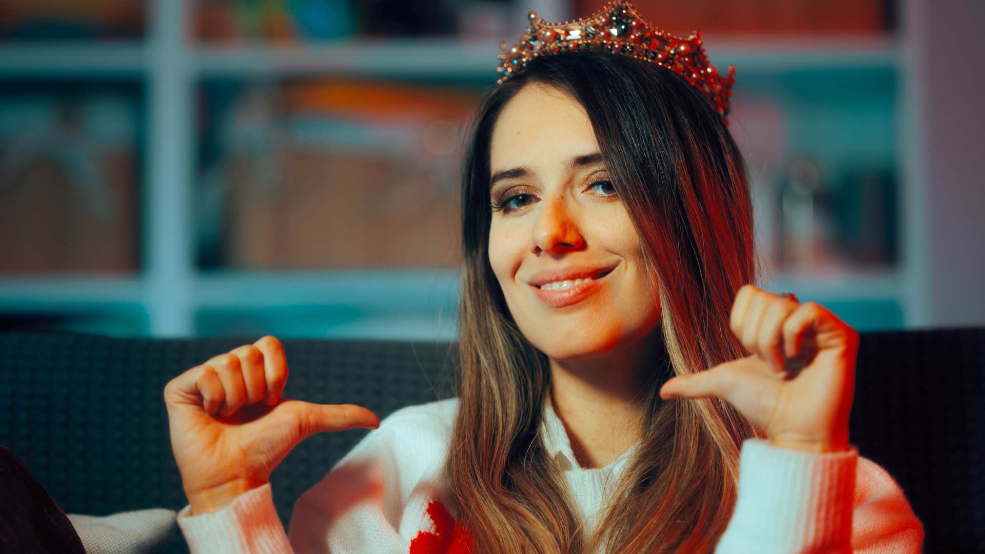 woman who has a superman complex and believes everyone should kneel at her feet