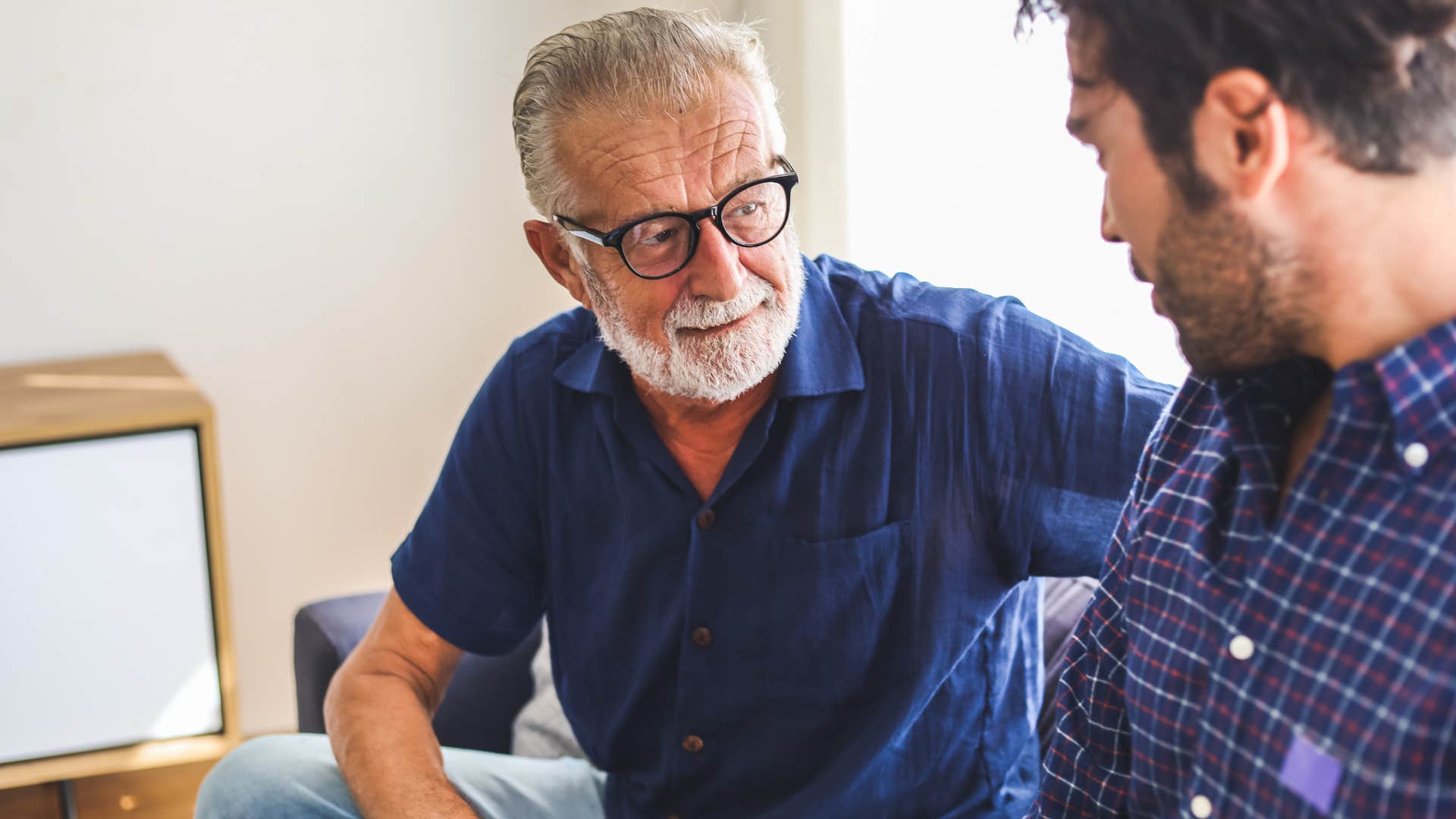 man saying I know you mean well to his dad
