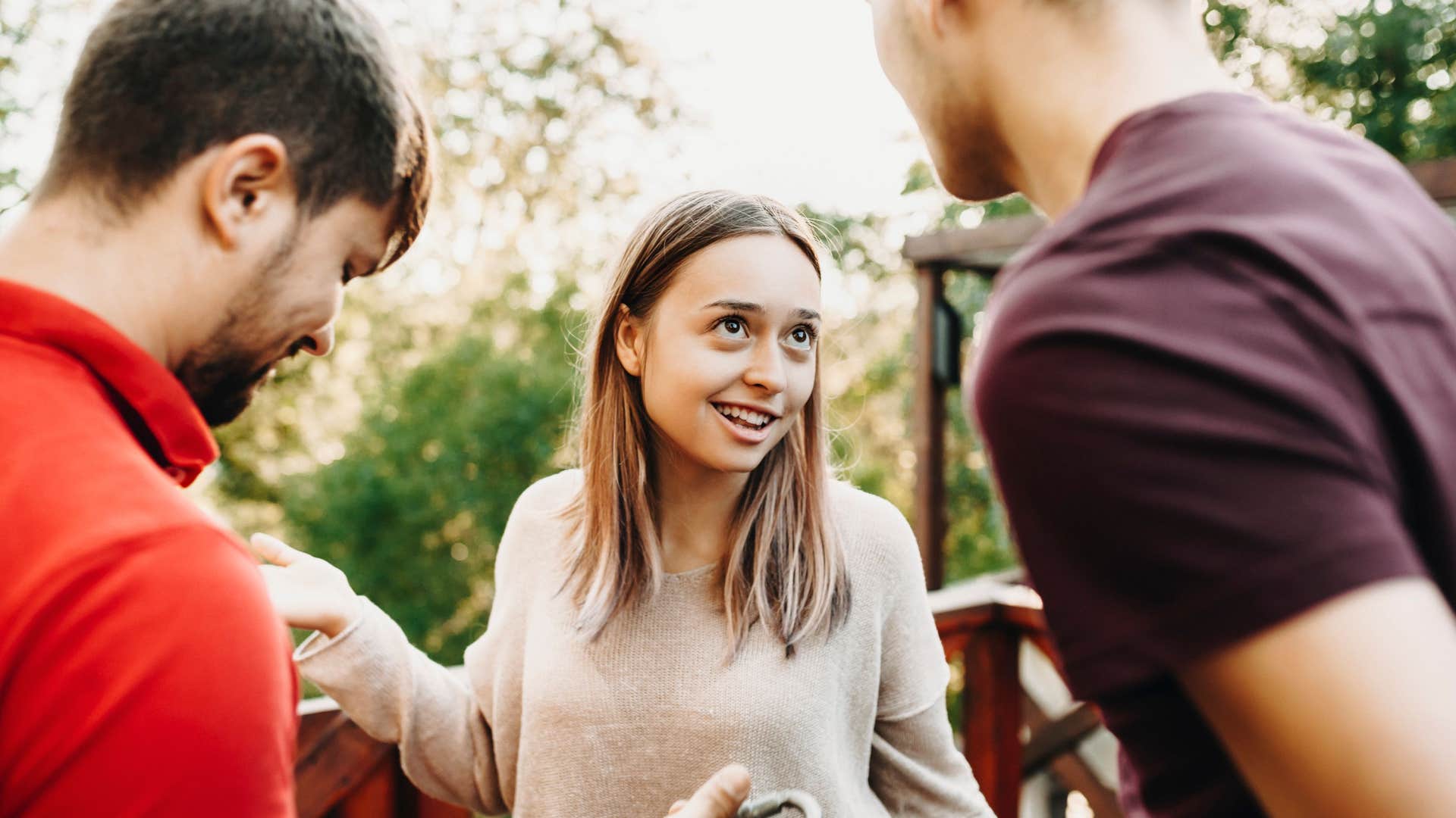 socially awkward woman randomly oversharing 