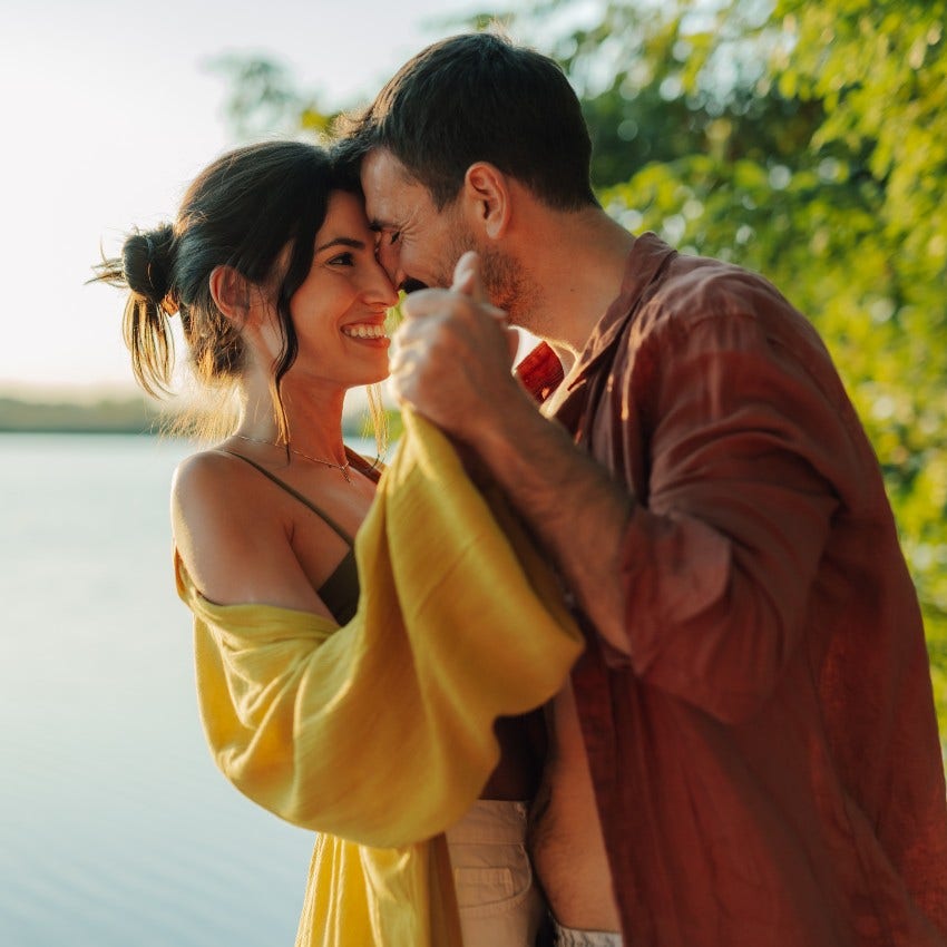 woman who is with someone who is meant for her as she accepts her partner's imperfections