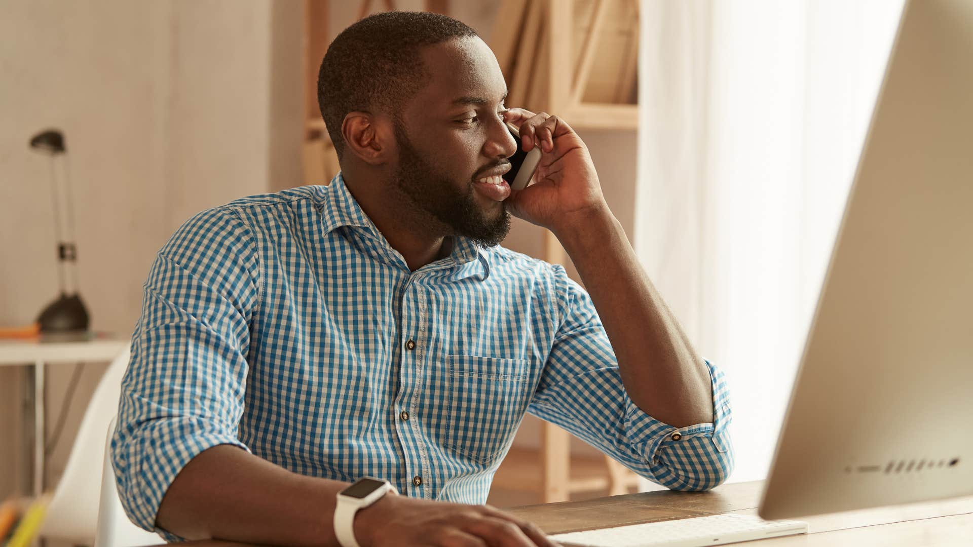 big picture thinking man working hard