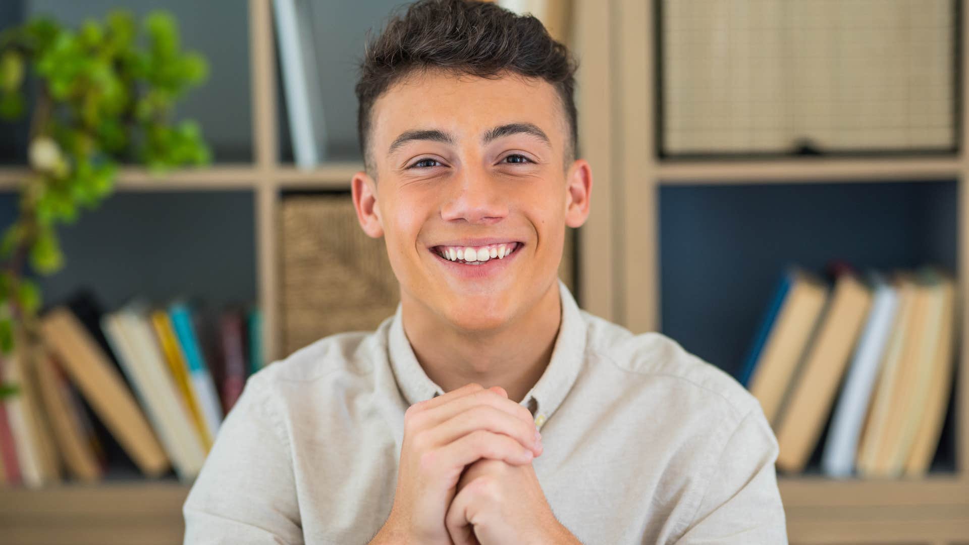 happy young man unafraid of imperfection