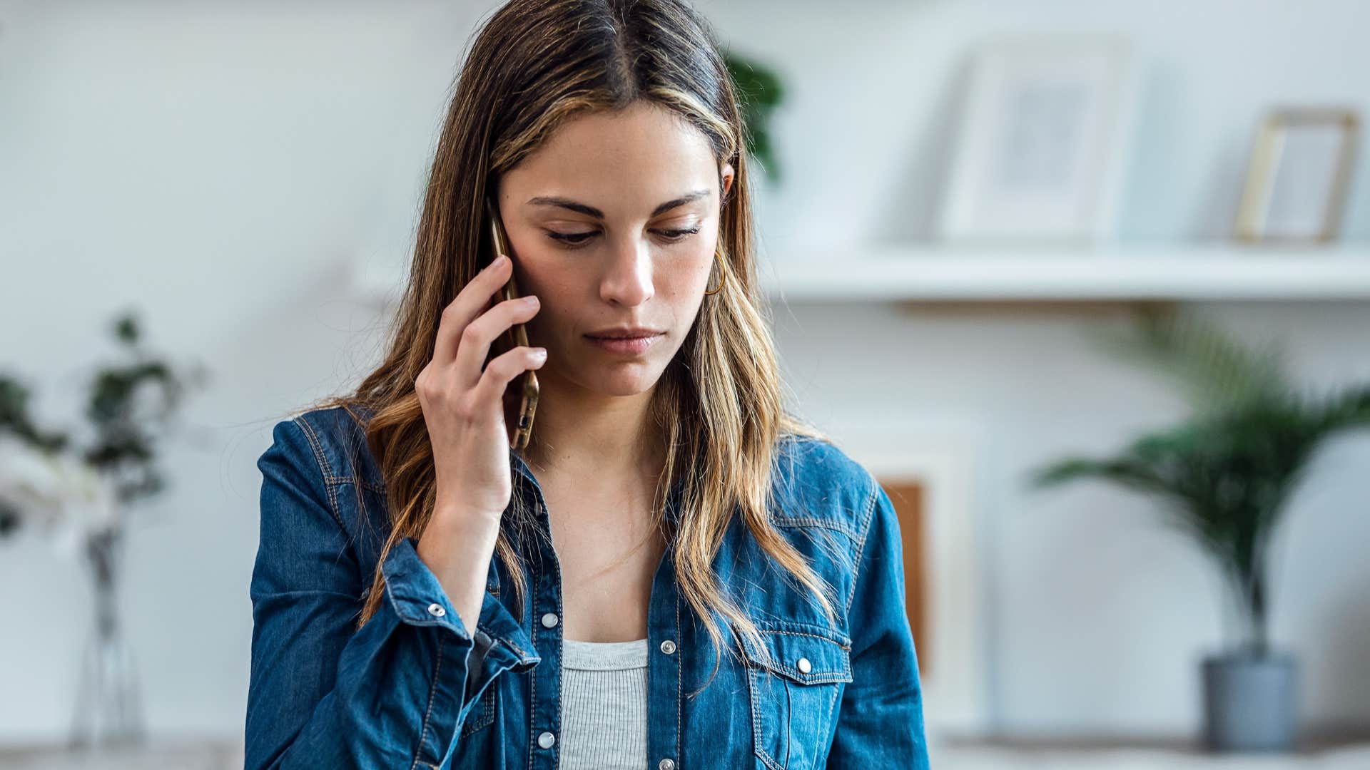 woman who never gets to talk about herself on the phone