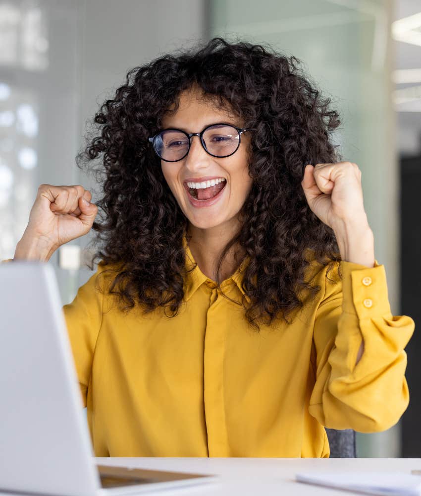 Career person takes action