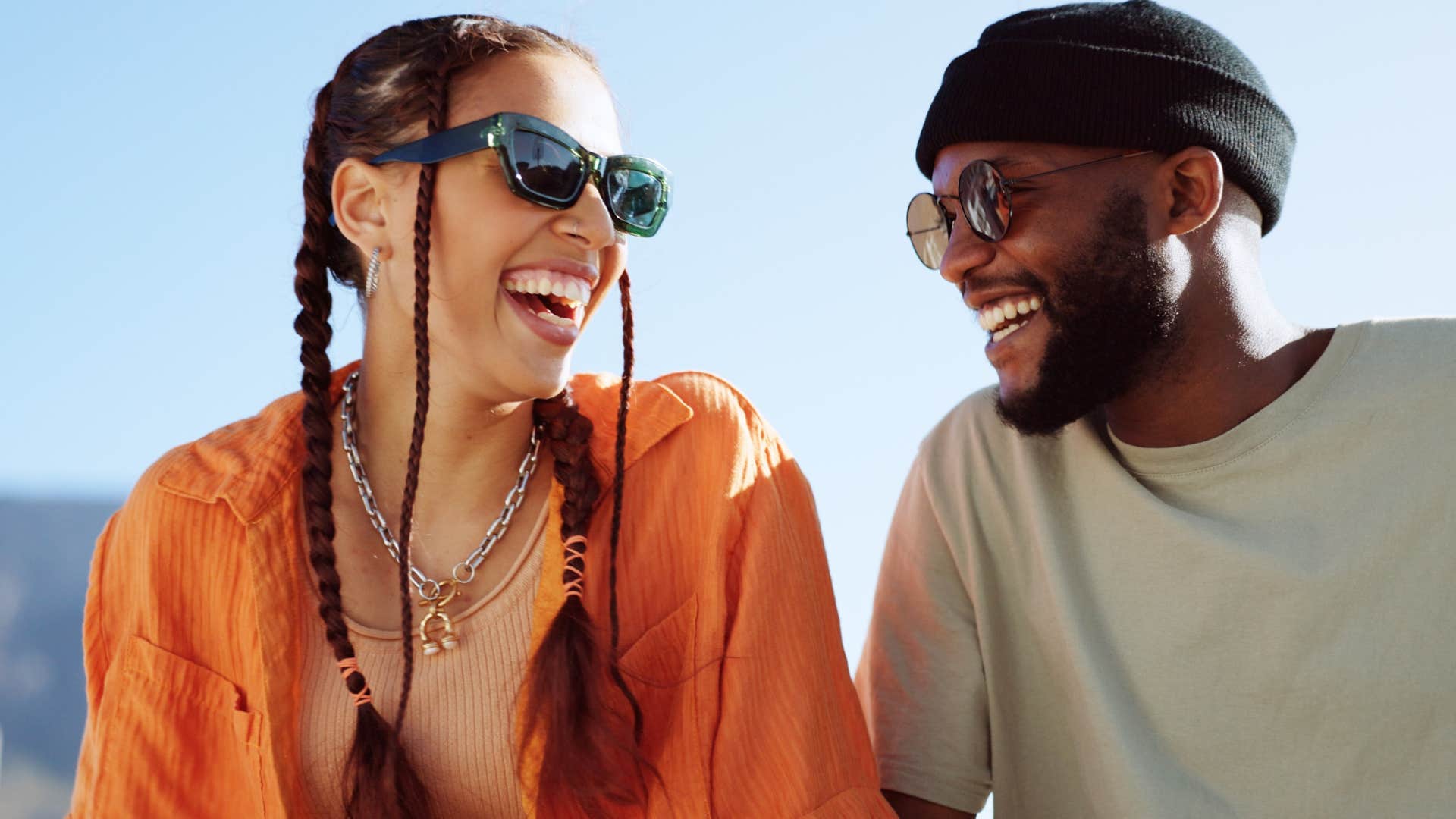 woman smiling with her friend