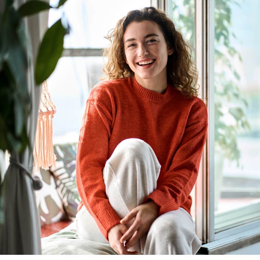 woman who has had her heart broken as she trusts herself more.