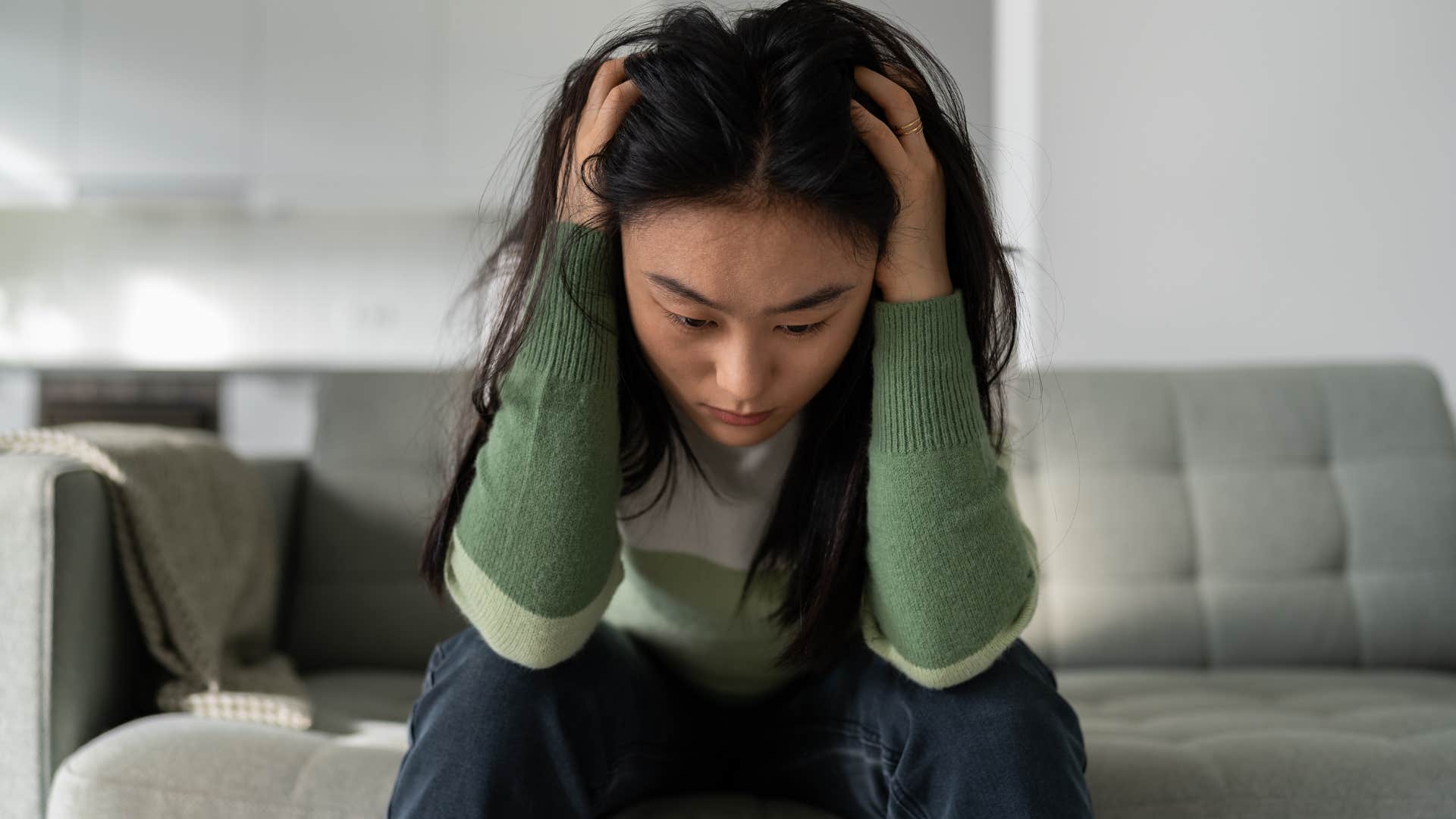 woman dealing with emotional chaos and anxiety