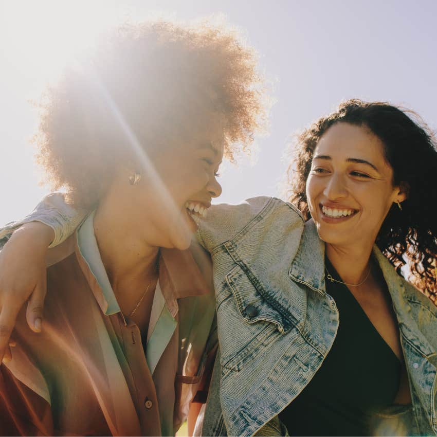 woman who quietly gets it as she doesn't need many friends