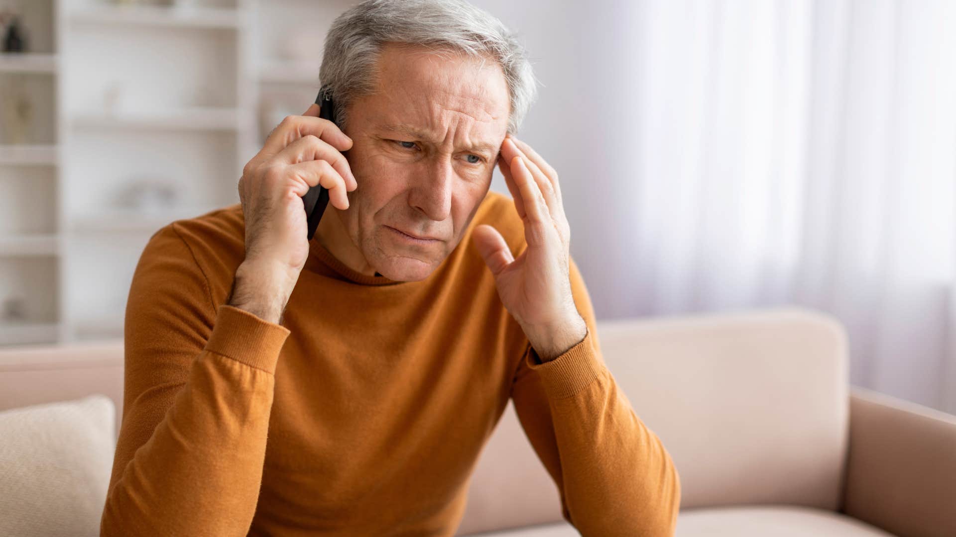 older man who's lost his sense of curiosity sitting at home alone