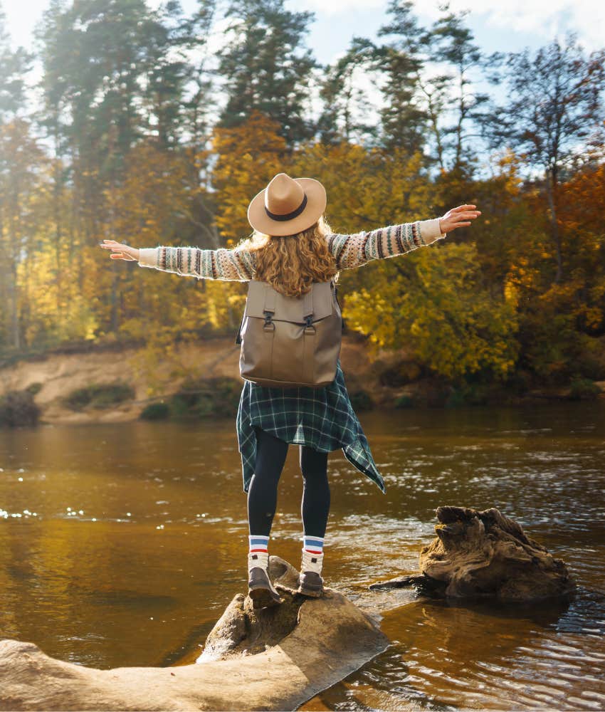 Person grounding themselves form drama