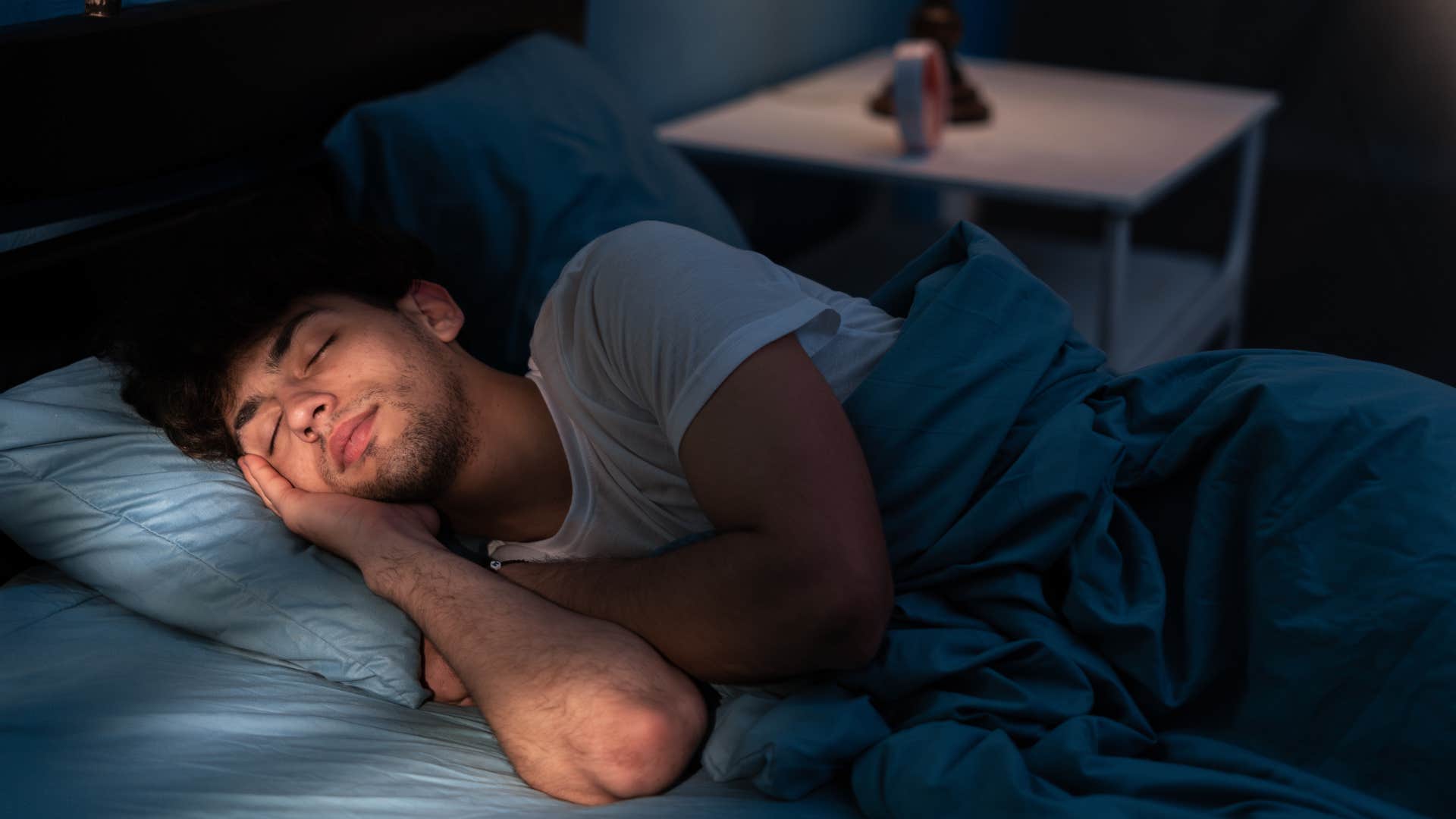 man who prefers to figure things out on his own asleep in bed