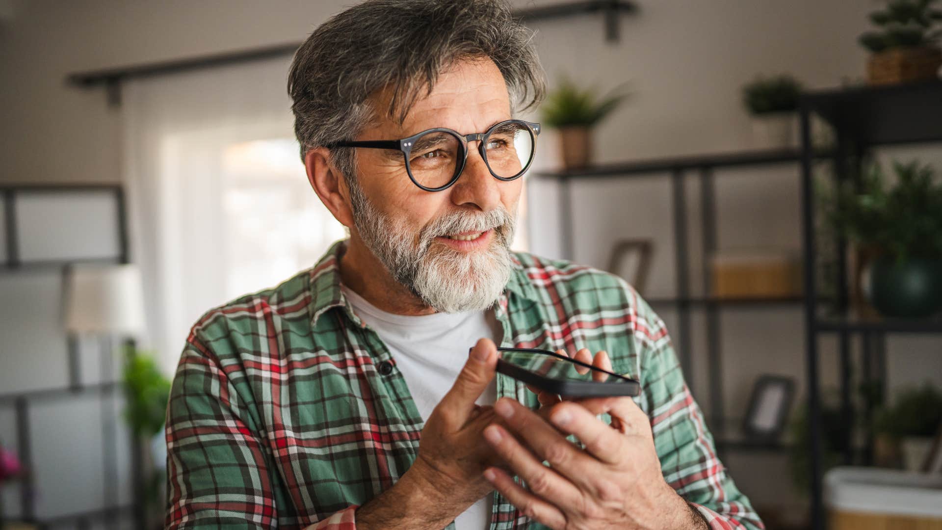 man on the phone practicing setting boundaries