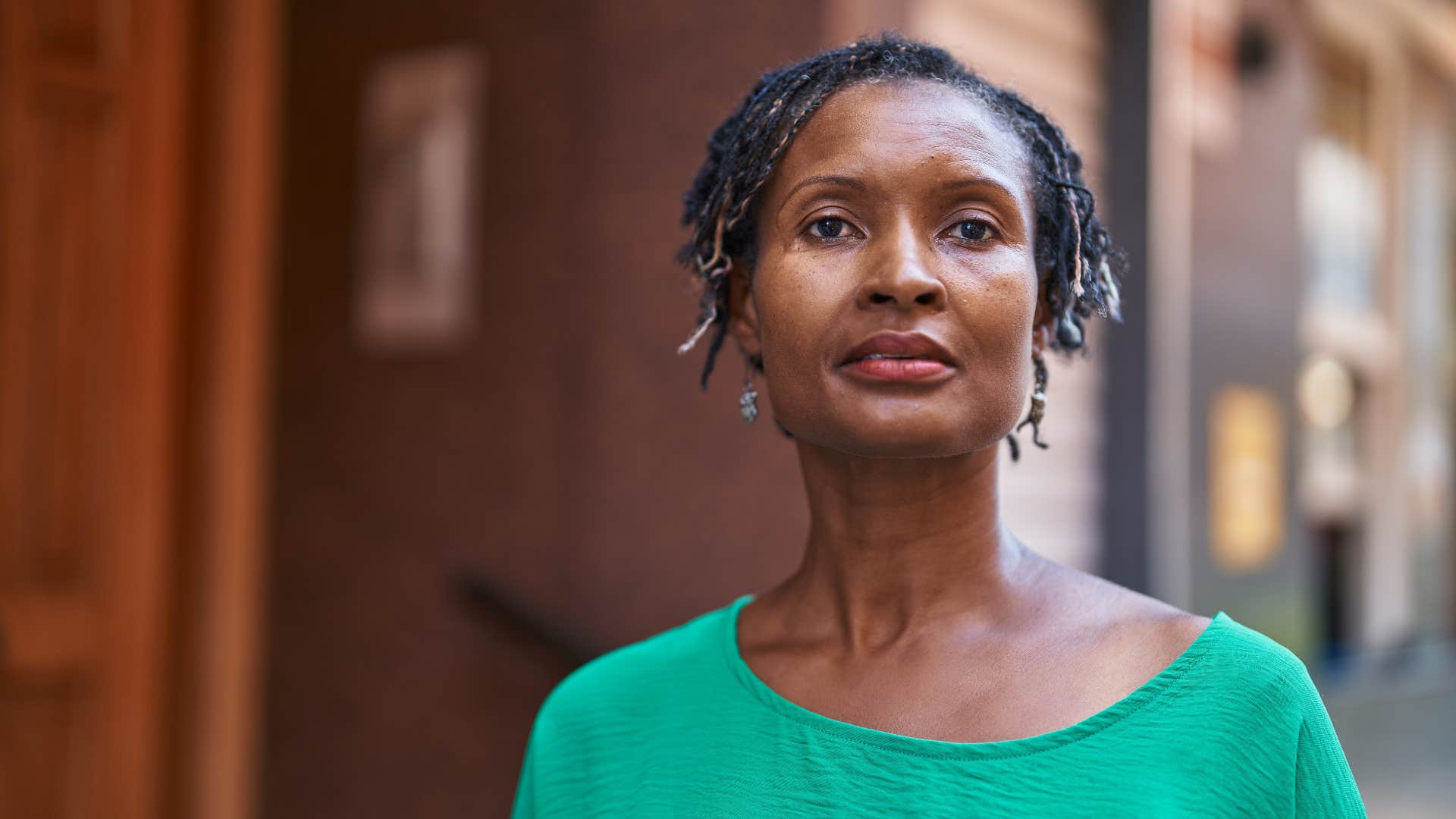 woman with self-respect saying no