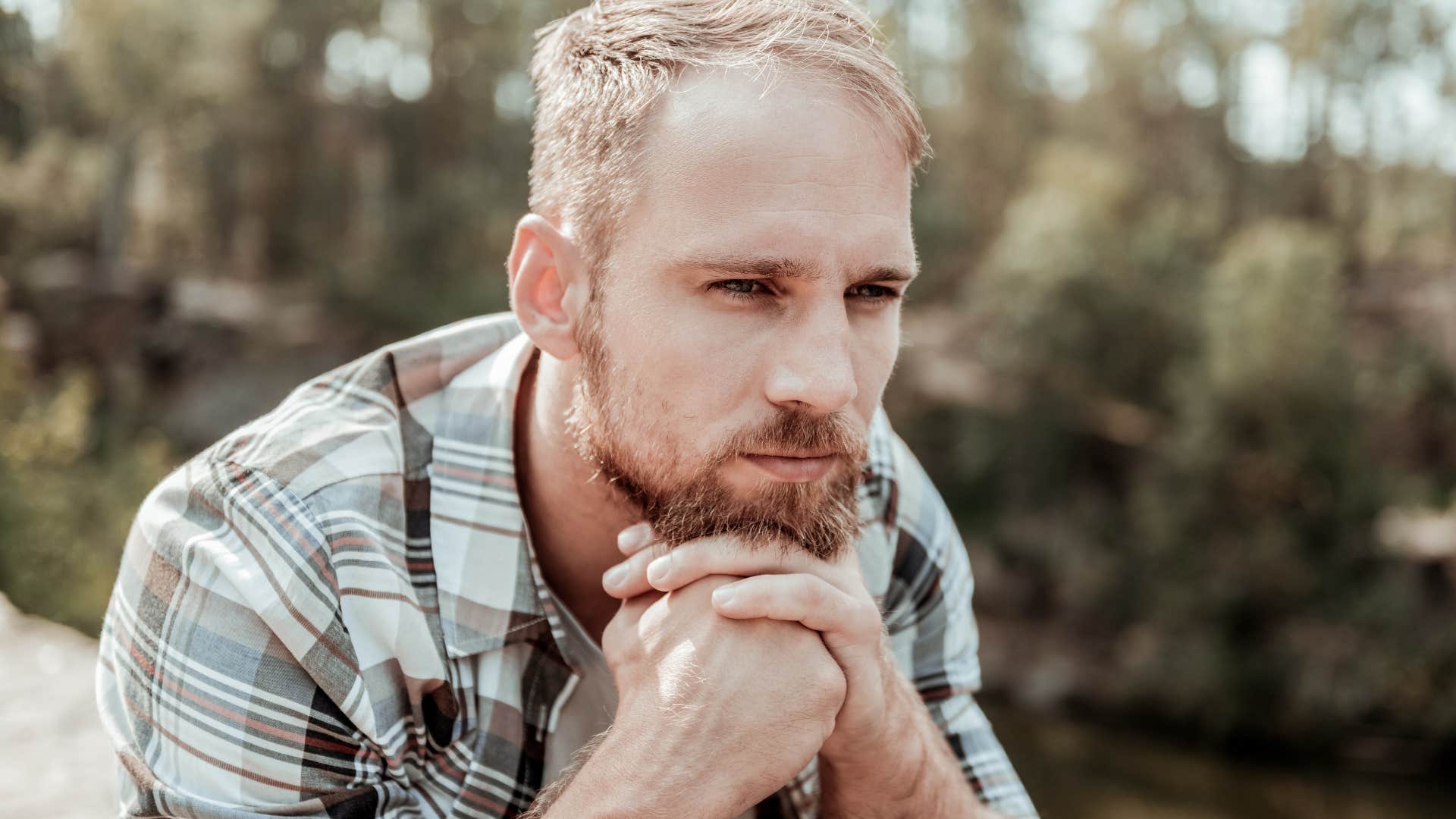 sad man going through a big life change