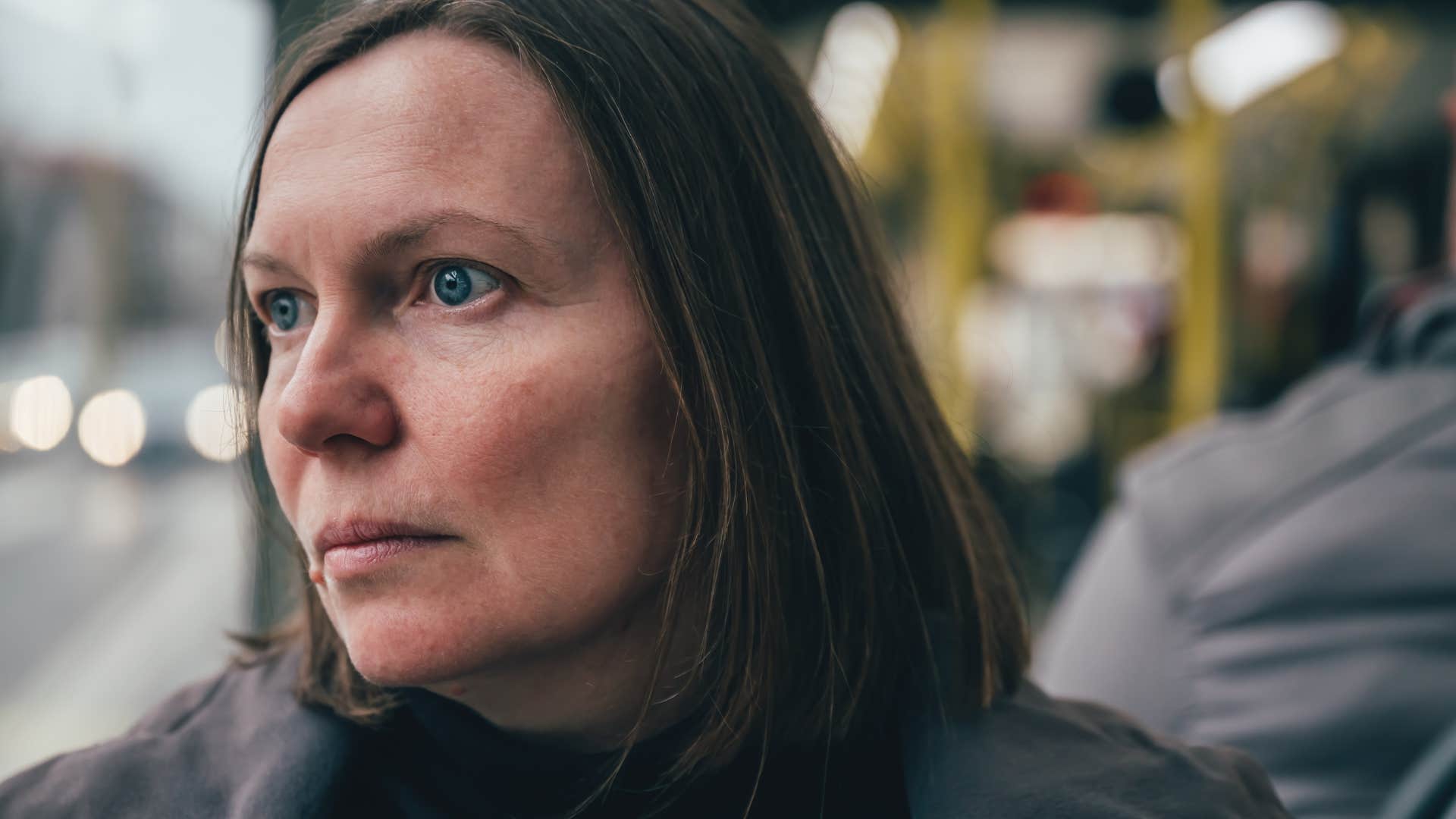 pensive woman protecting her peace