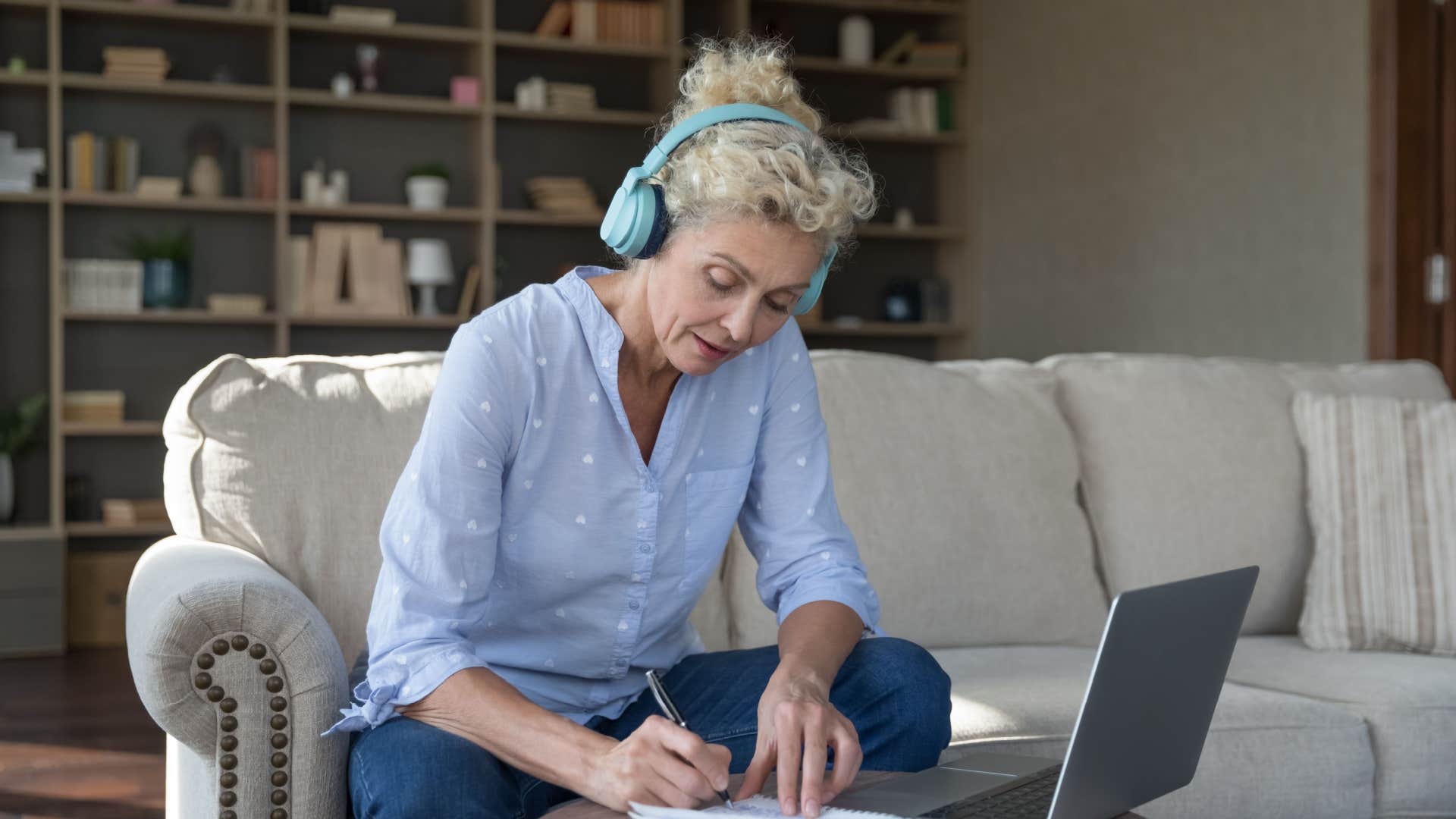 woman learning new language