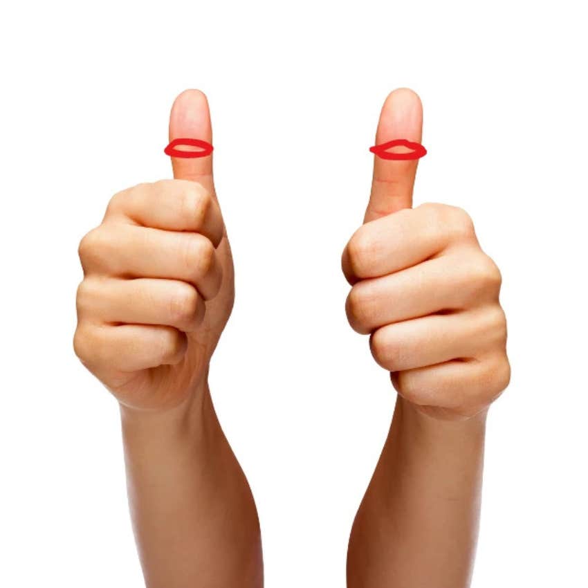 person with rare thumb who has psychic awareness