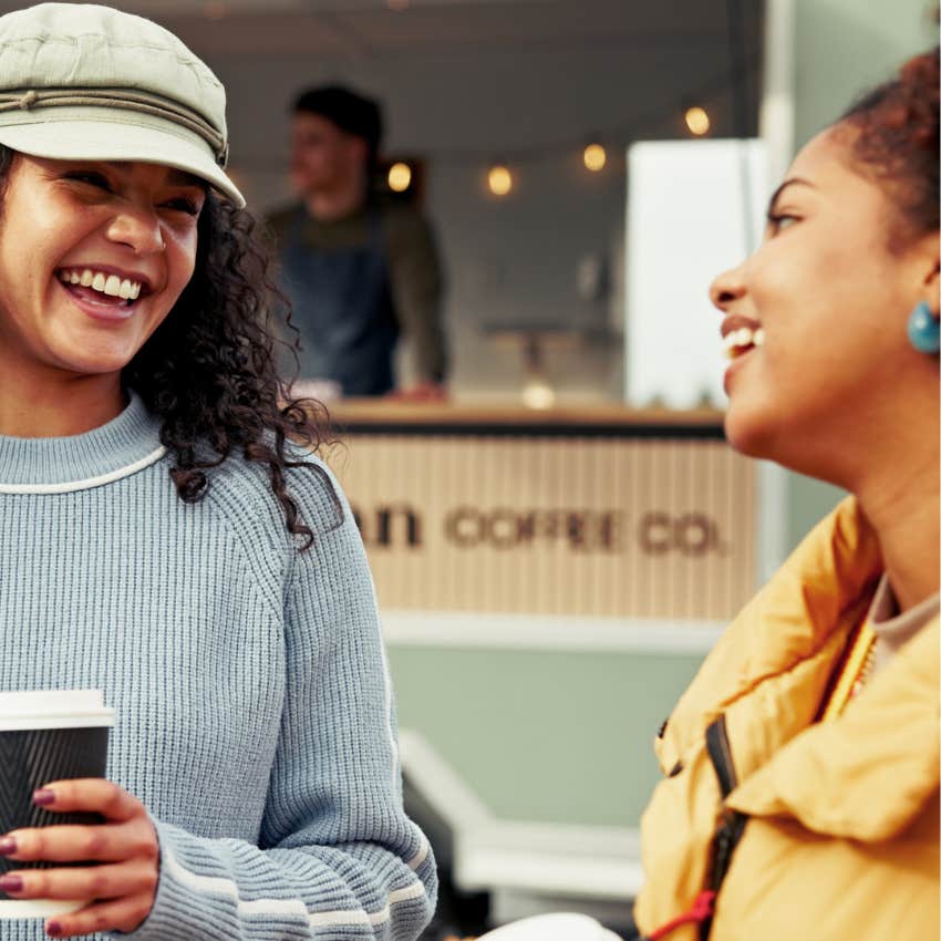 woman who wants to end the conversation with ease by ending conversation with compliments