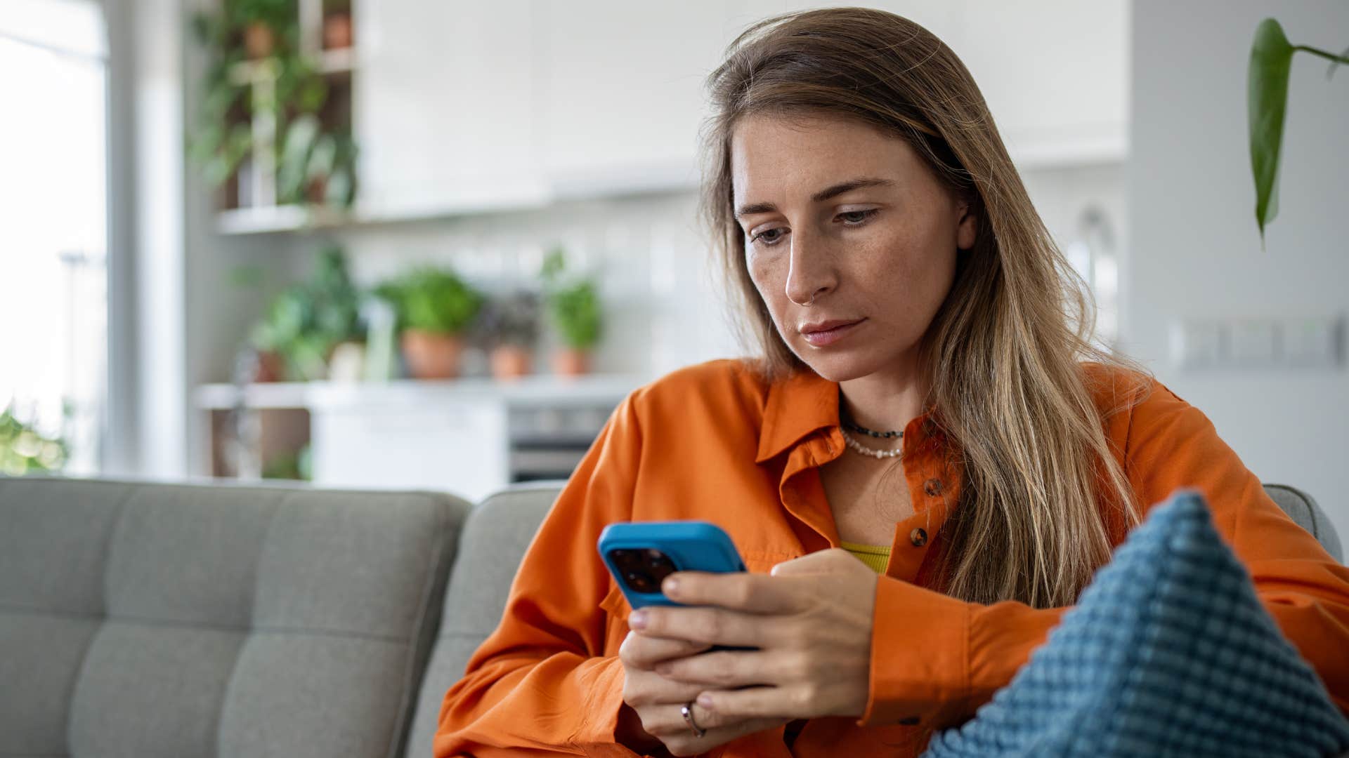 woman posting overly personal details on social media