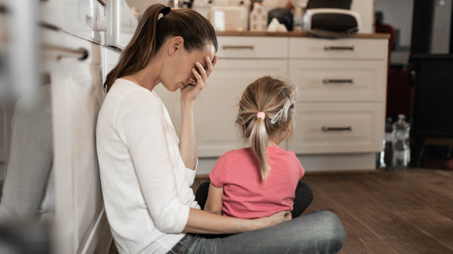 working mom who feels guilty who needs to hear the reminder to practice self-compassion