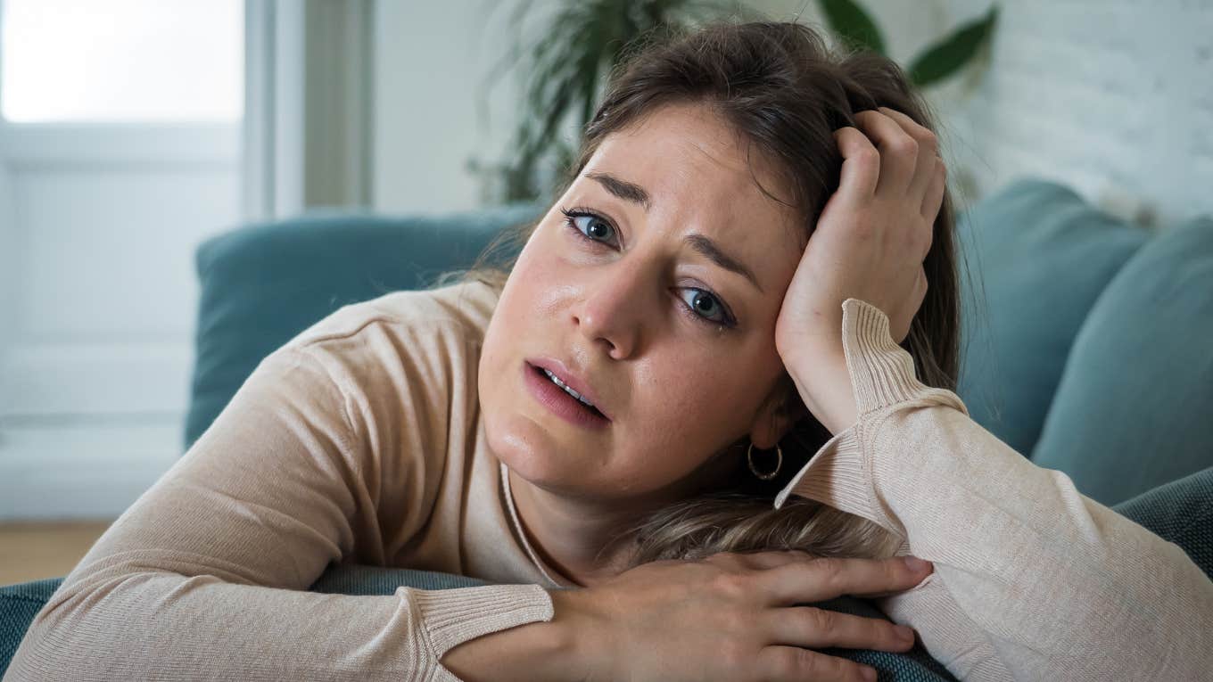 stressed woman worried about money