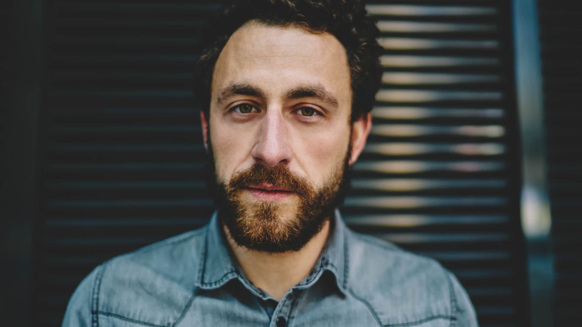 pensive man thinking deeply about life