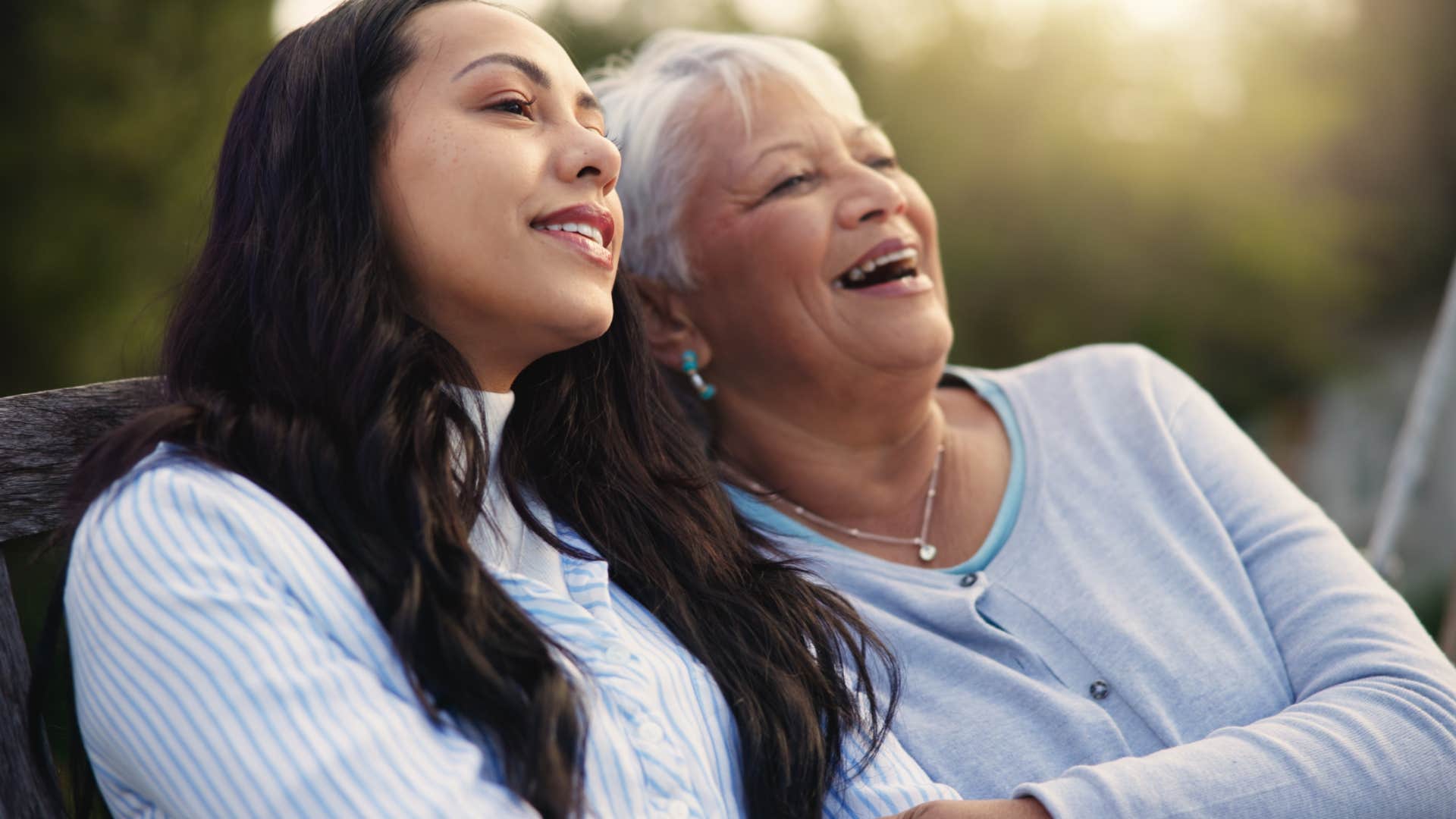 woman who feels people's emotions sitting with her daughter