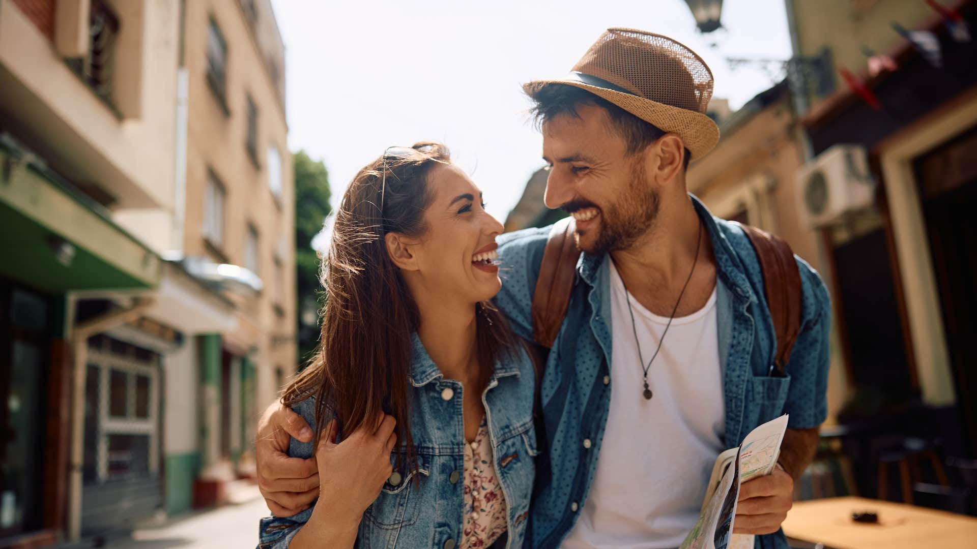 couple who aren't boring and blah as they go on couple's retreat