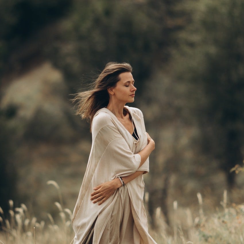 woman with the simple habit if her true self already being inside her that makes life more honest