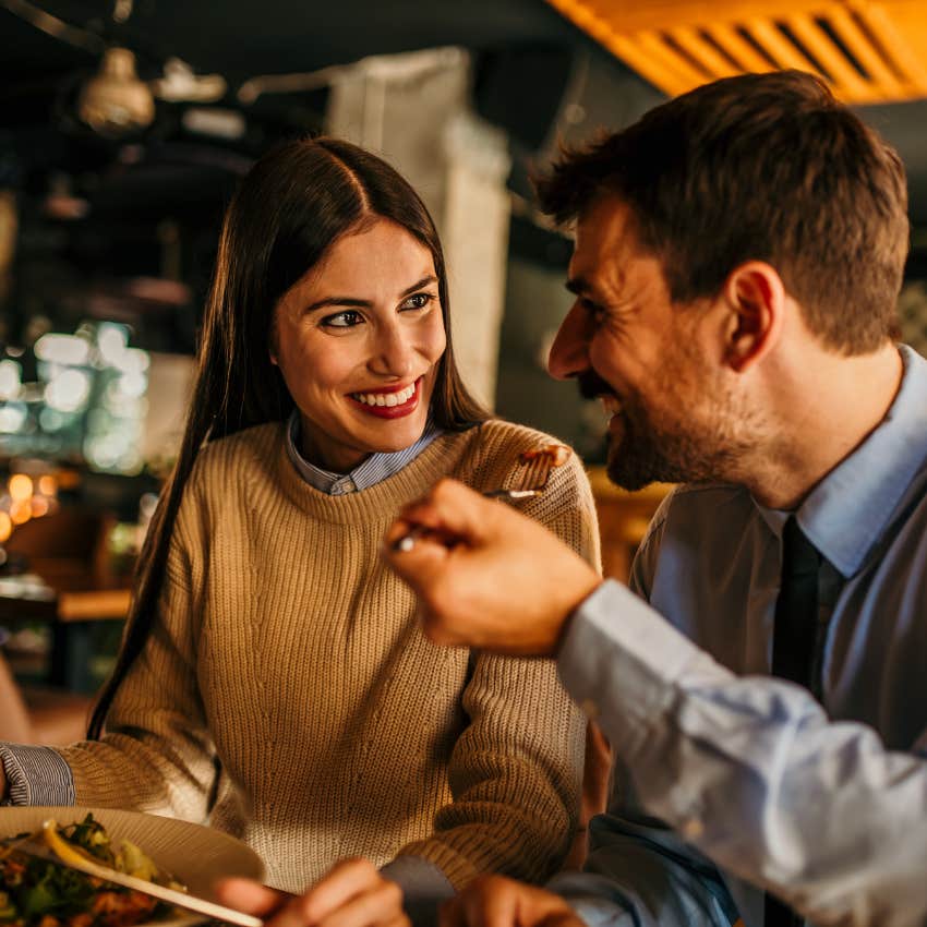 woman who wants to make man keep talking to her by not being afraid to talk about herself