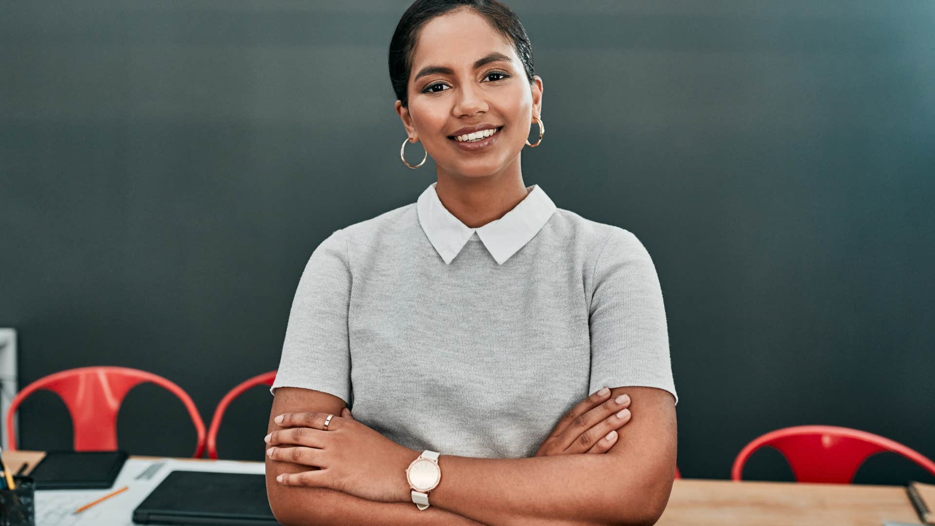 woman who is naturally personable as she meets her own needs