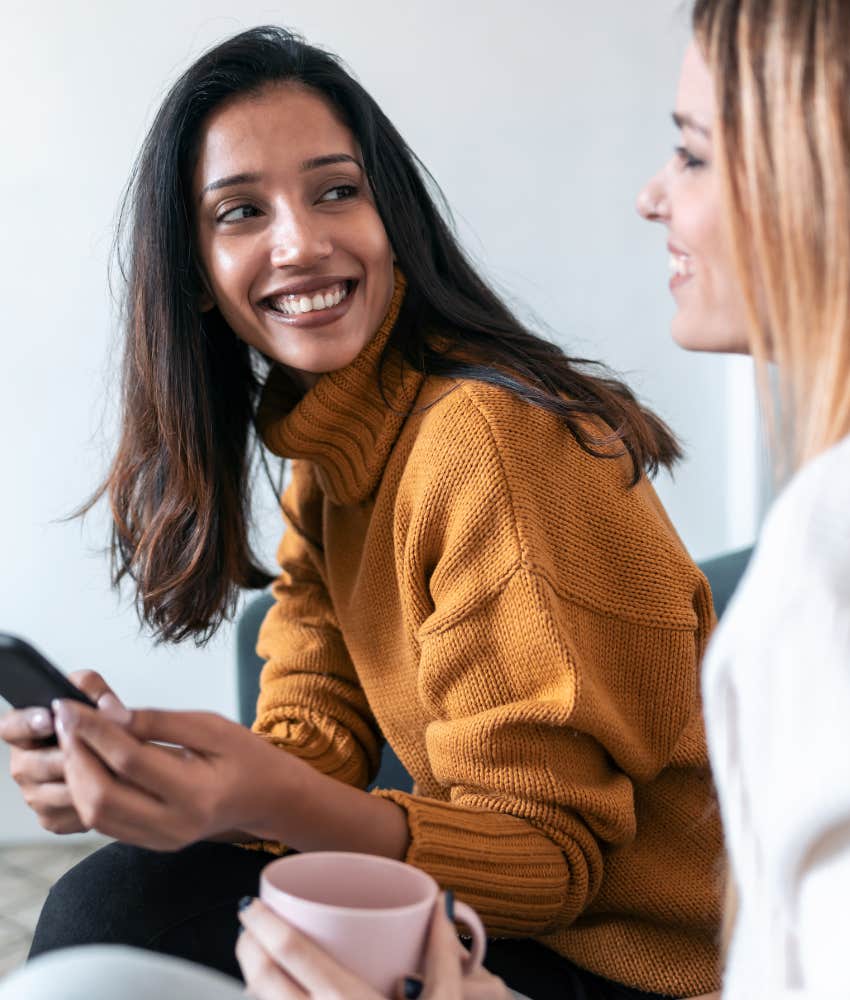 Secure person pays attention to patterns in conversation 