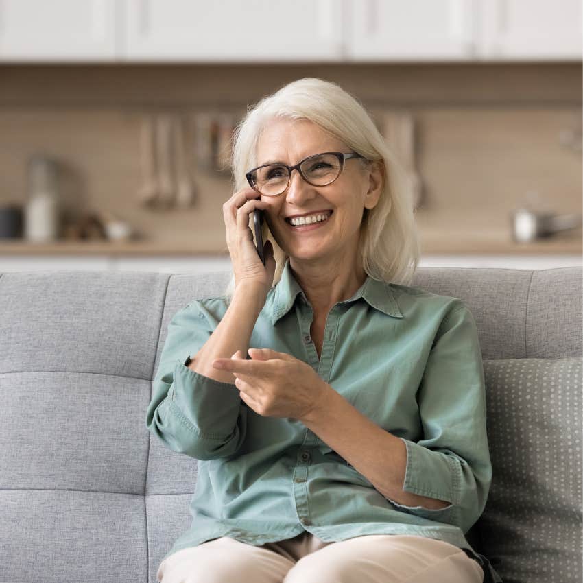 woman whose adult children actually want to call her as she is present