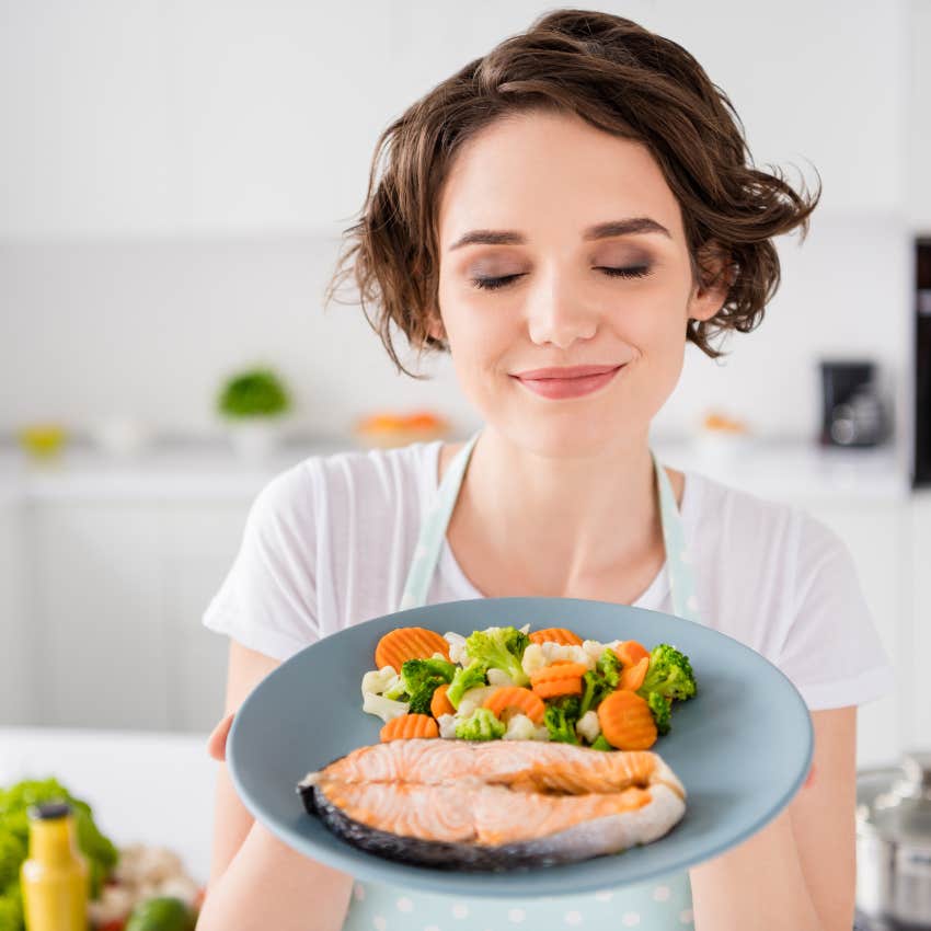 woman with seriously good skin as she balances fatty acids