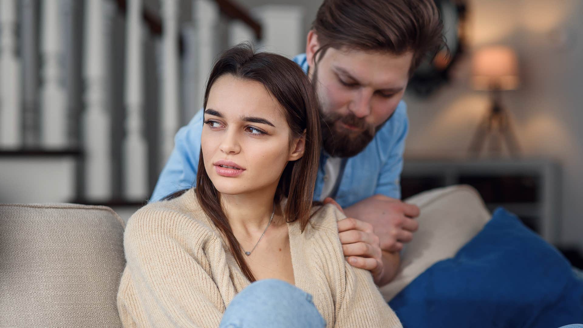man lacking common sense asking partner poorly timed question