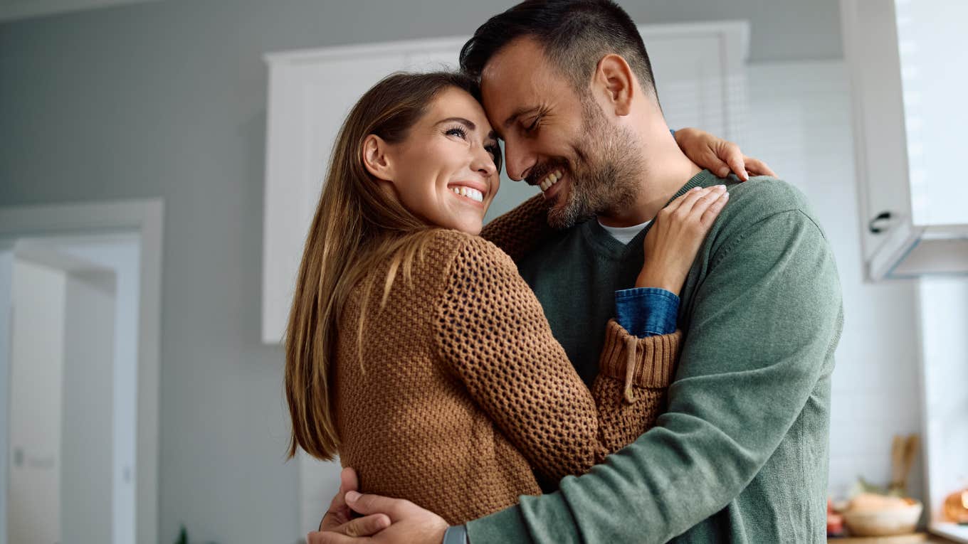 couple who love each other on a soul level hugging