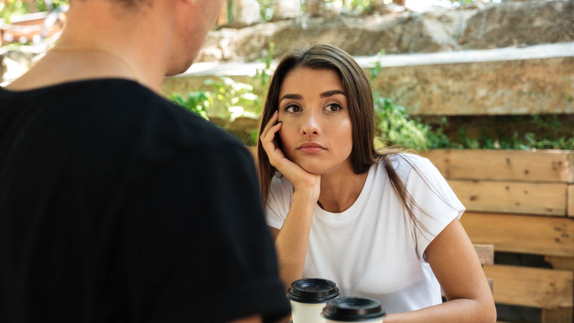 impatient frustrated woman waiting for partner to change