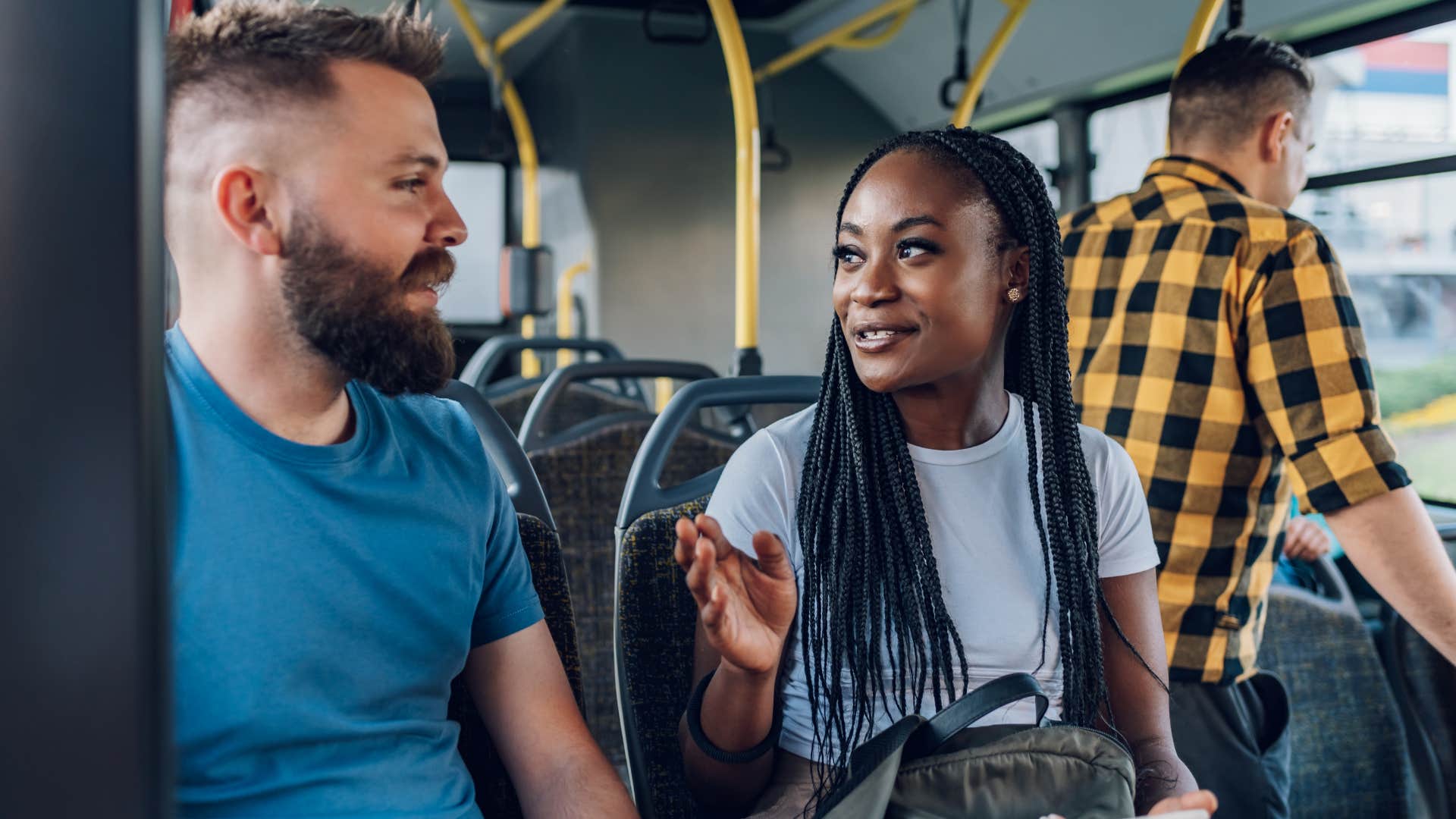 Kind person takes care with conversation