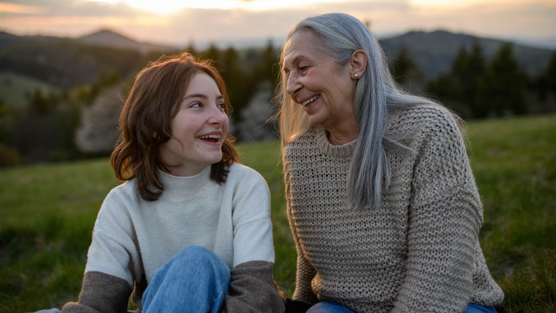 Person radiates kindness while chatting