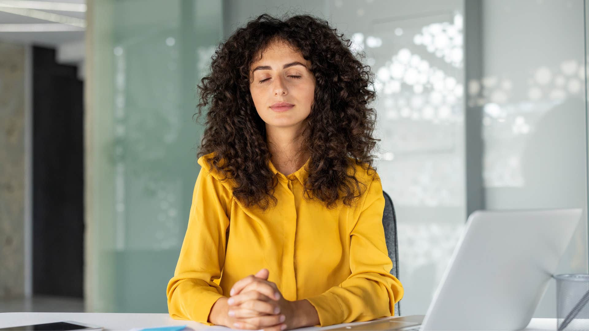 woman becoming a happy person by listening for signals