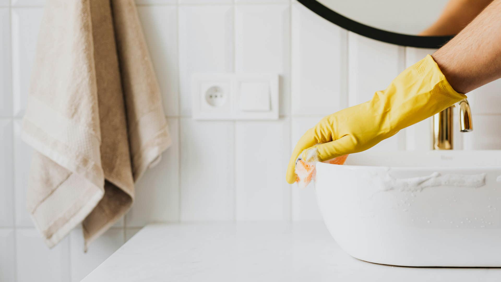 person doing everyday chores