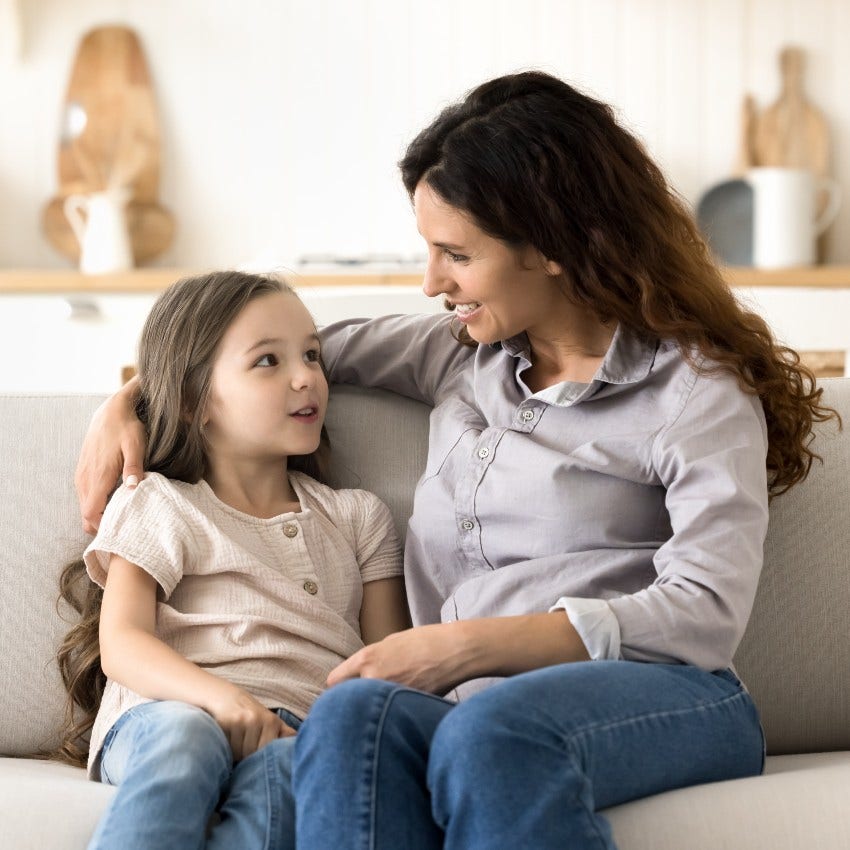 woman teaching her gen-z daughter that her thoughts matter
