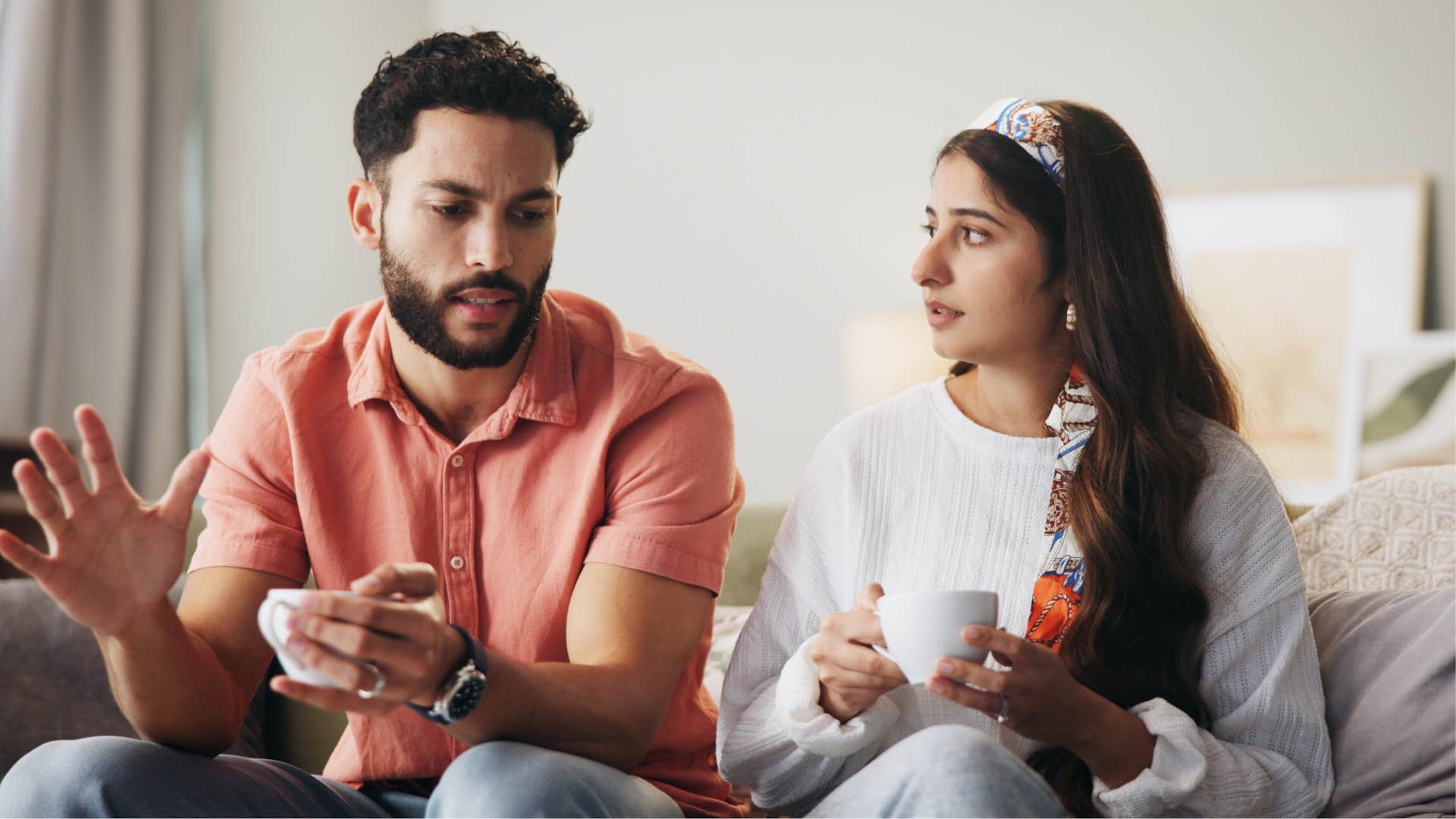couple trying to make conversations about money suck less by viewing money from other's perspective