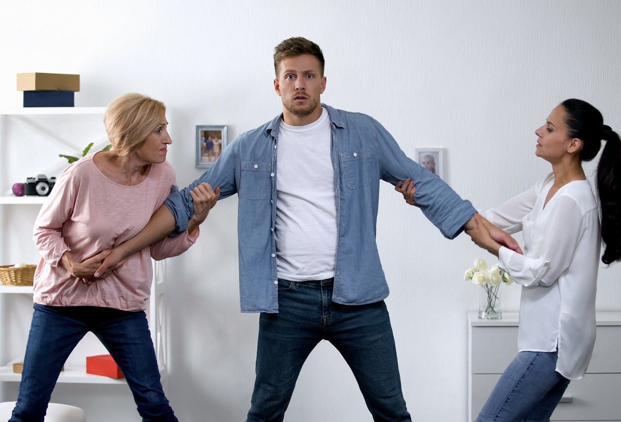 jealous-mother-in-law who can't let her son go as she creates a stressful environment